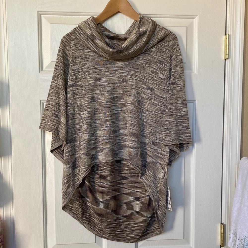 INC International Concepts Brown Cowl Neck Sweater